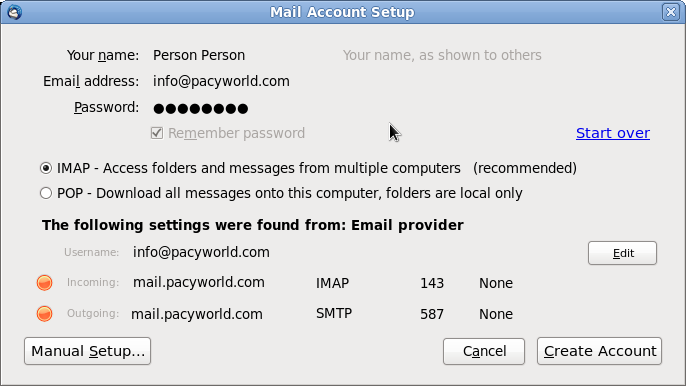 Mail Account Setup 3